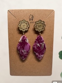 Matilda Dark Long Rock Earrings
