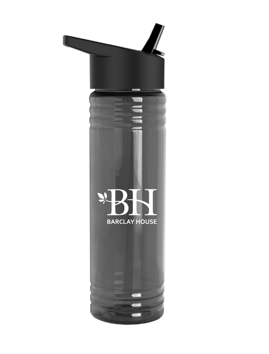 24 oz. Slim Fit Water Bottle with Flip Straw Lid - QSLM Senior Living