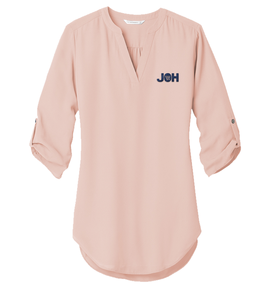 Port Authority Women's 3/4 Sleeve Tunic Blouse - Polyester Crepe Work Shirt